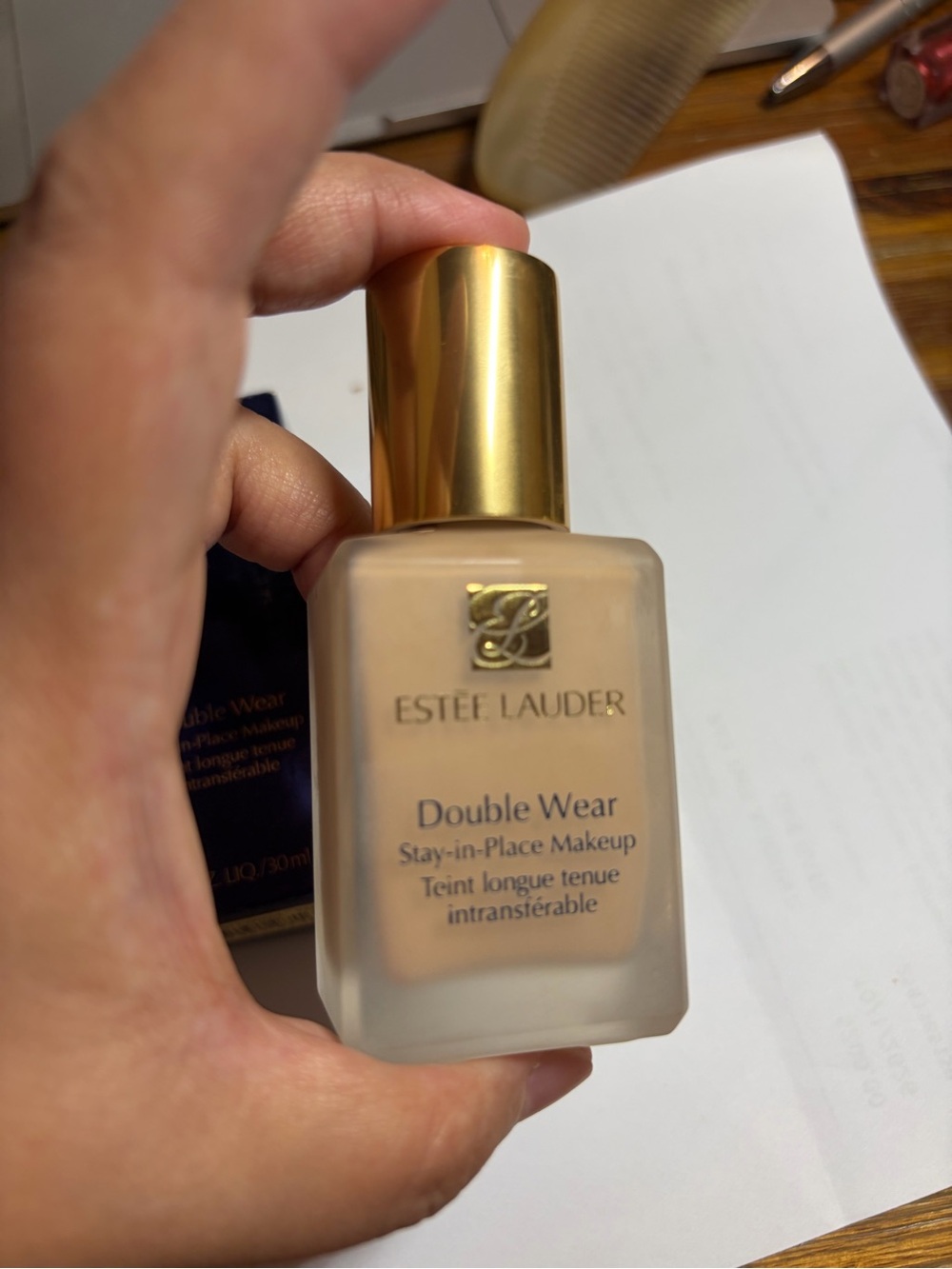 Estée Lauder Double Wear Foundation - Gold Cap, Beige Bottle